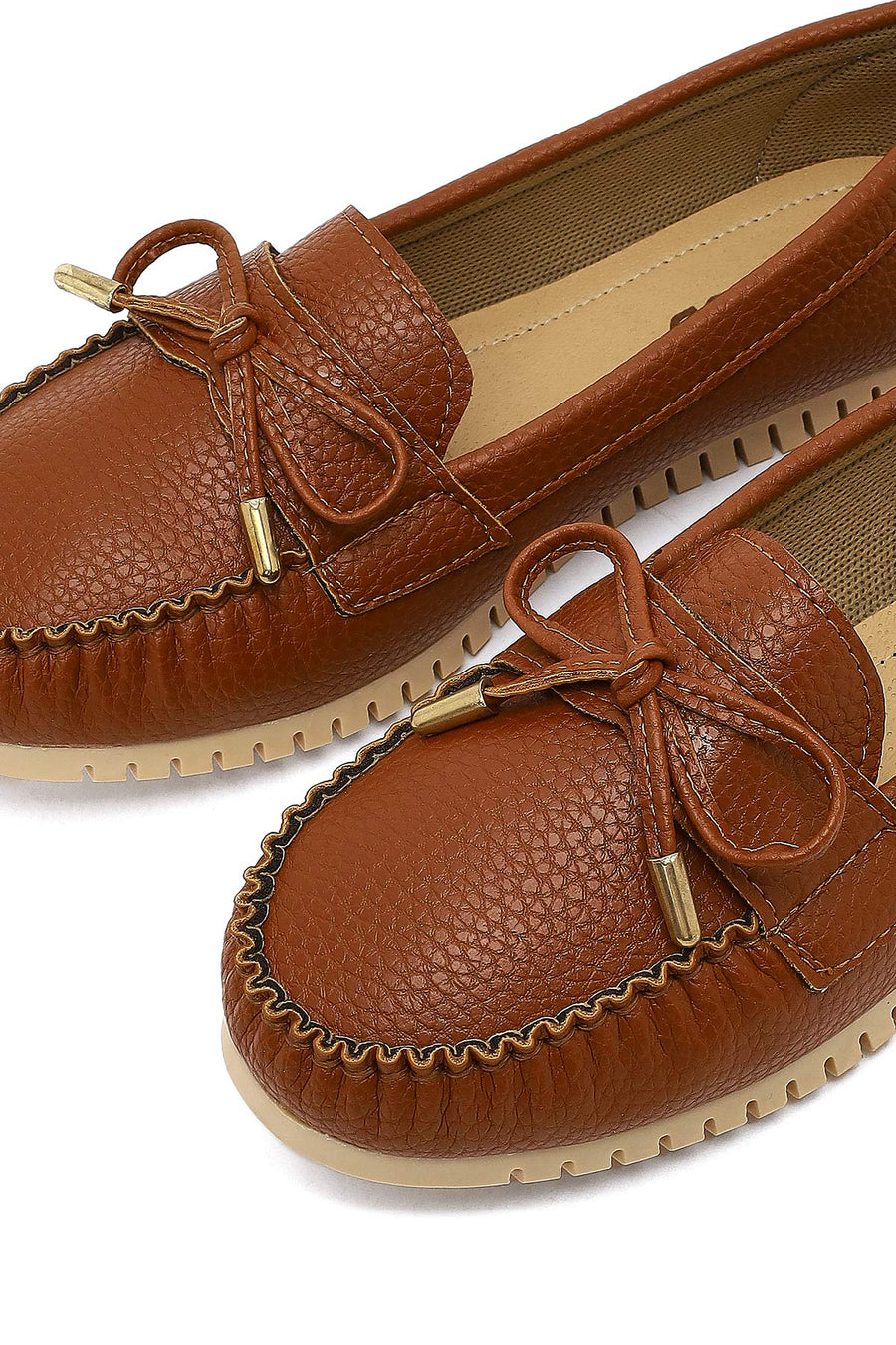 Women's Tan Buckle Loafer