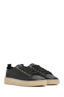 Men's Black Lace-up Leather Sneaker | Derimod