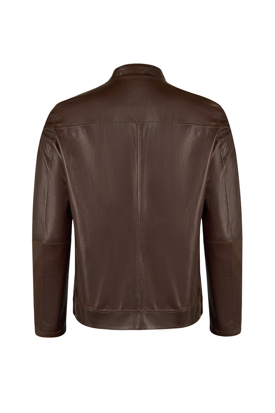 Clint Male Brown Reversible Leather Jacket