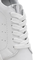 Kadın Beyaz Bağcıklı Deri Sneaker | Derimod