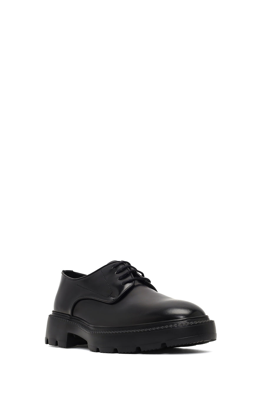 Men's Black Lace-up Leather Casual Shoes
