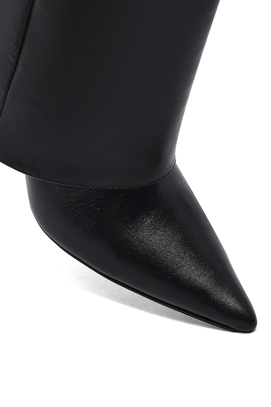 Woman Black Stiletto Heels Leather Boat