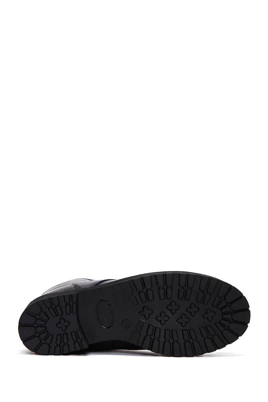 Women's Black Leather Zippered Boots