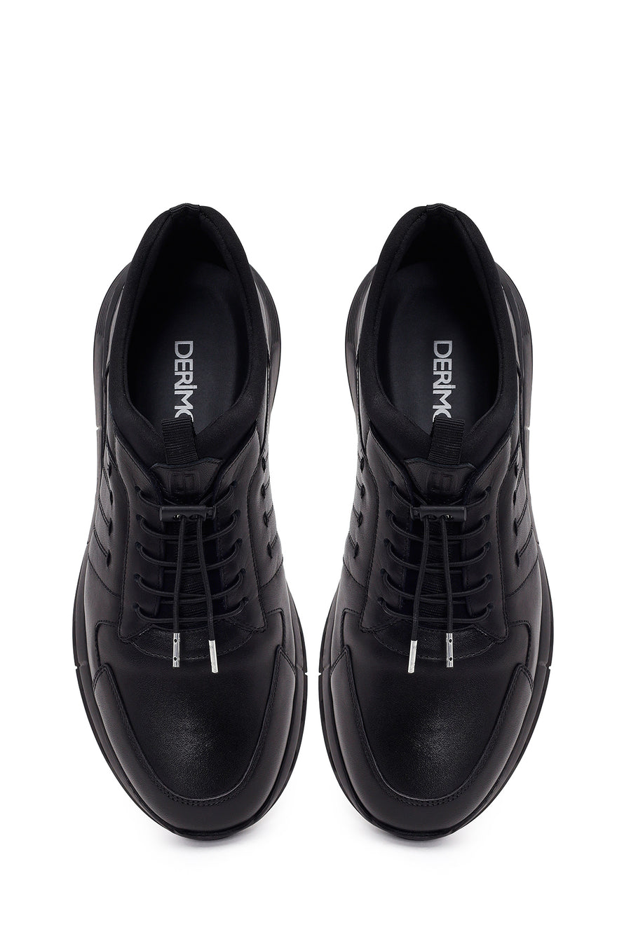 Male Black Lace-up Leather Sneaker