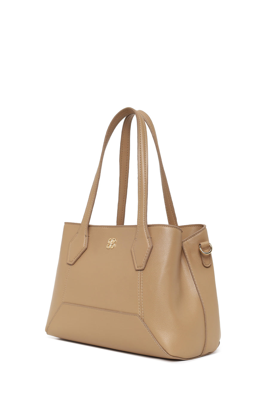 Women's Beige Long Strap Classic Shoulder Bag