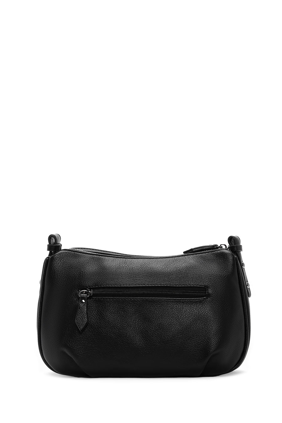 Woman Black Long-Strap Casual Shoulder Bag