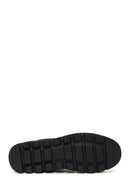 Male Black Thick-Soled Nubuck Leather Chelsea Boots | Derimod