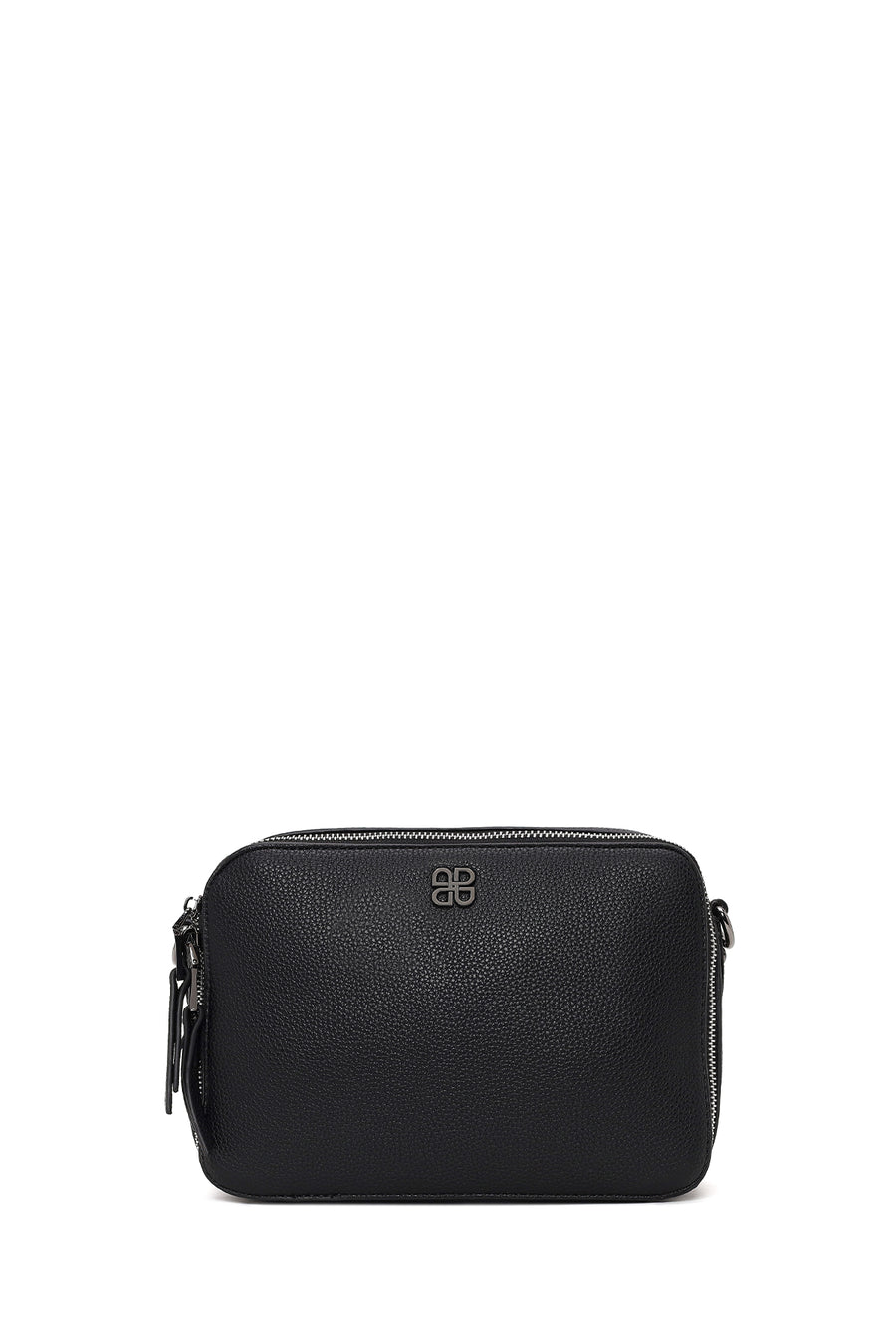 Woman Black Long-Strap Crossbody Bag