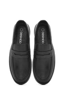 Men's Black Leather Casual Loafer | Derimod