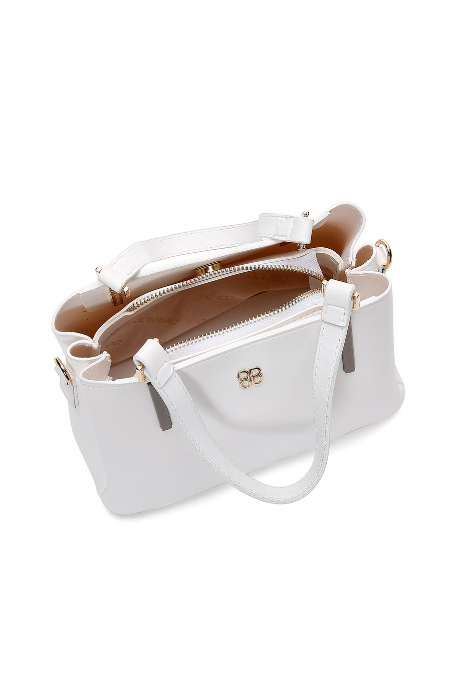 Women's White Long Strap Shoulder Bag