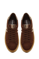Woman Brown Lace-Up Suede Leather Sneaker | Derimod