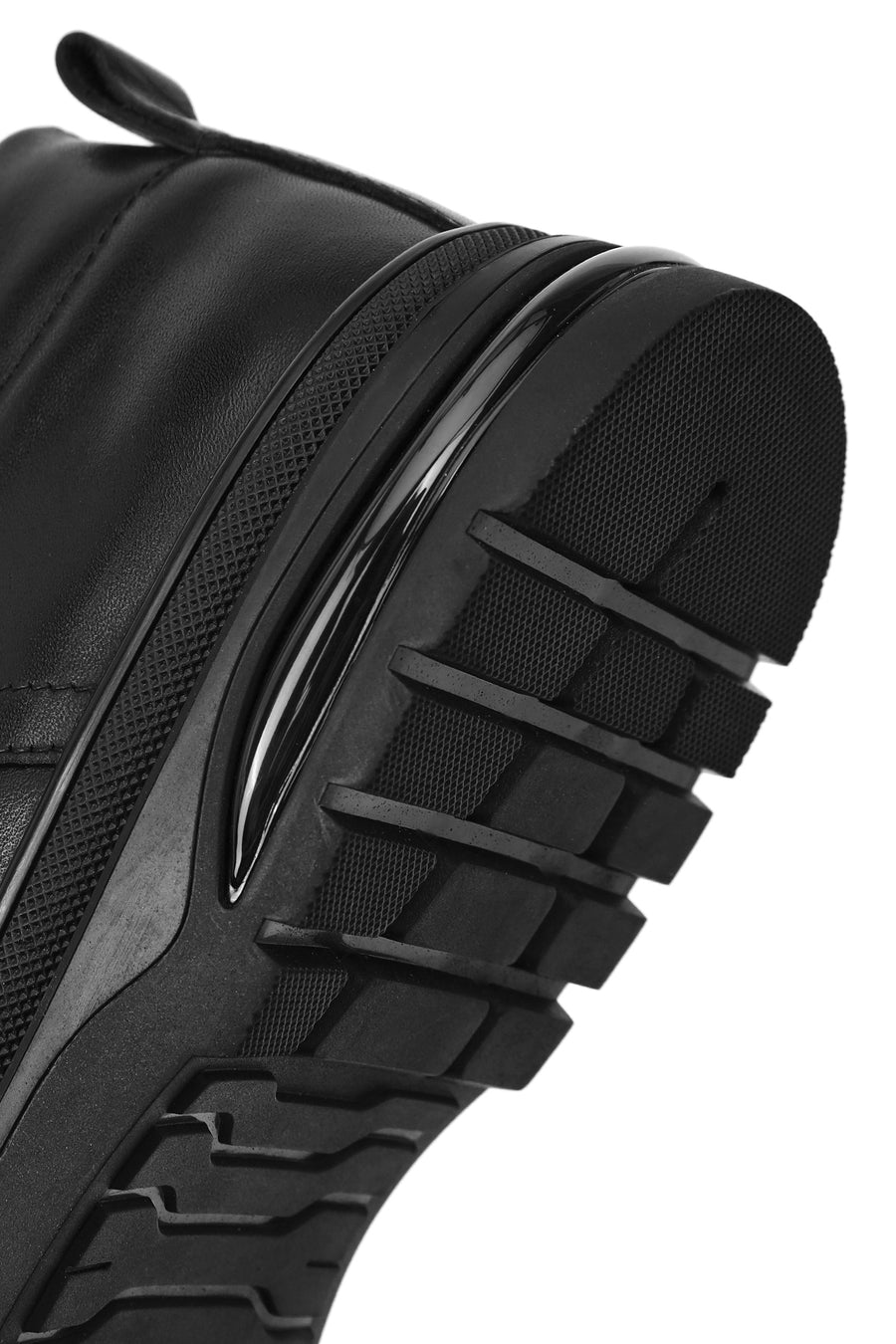 Men's Black Lace-Up Leather Casual Shoes