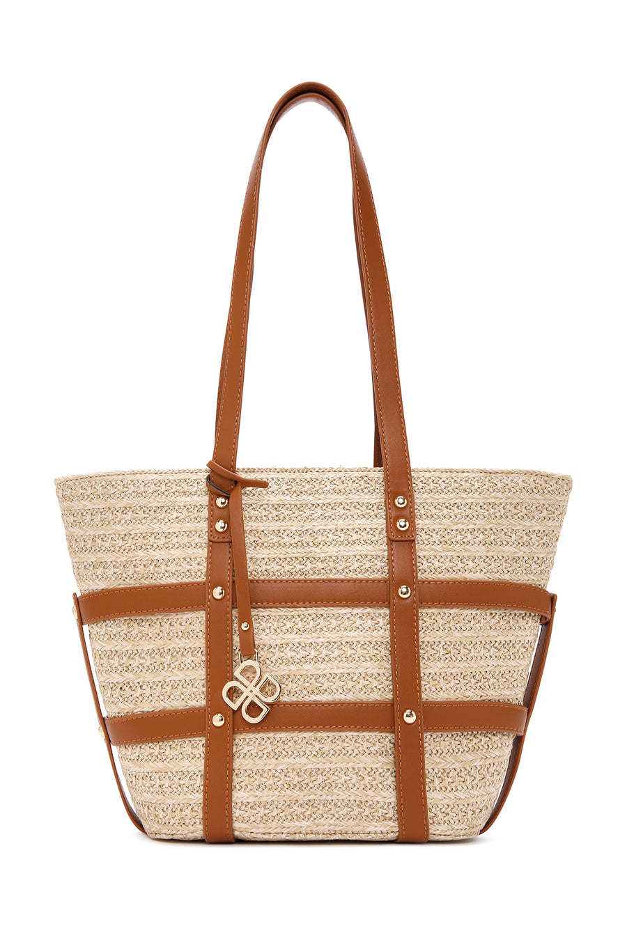 Women's Beige Straw Shoulder Bag 24SBD2525M7 | Derimod