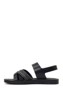 Women's Black Strappy Sandals | Derimod