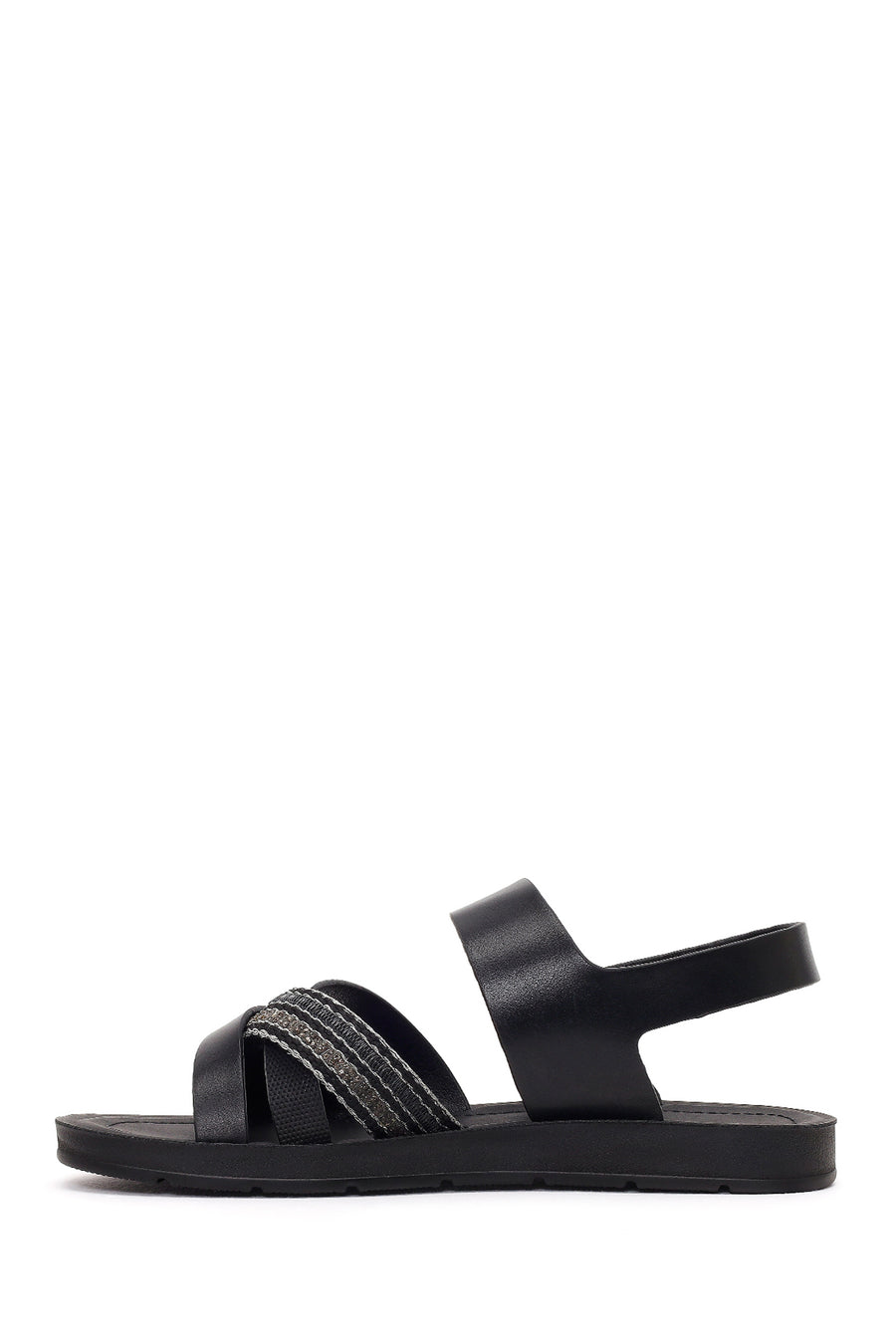 Women's Black Strappy Sandals