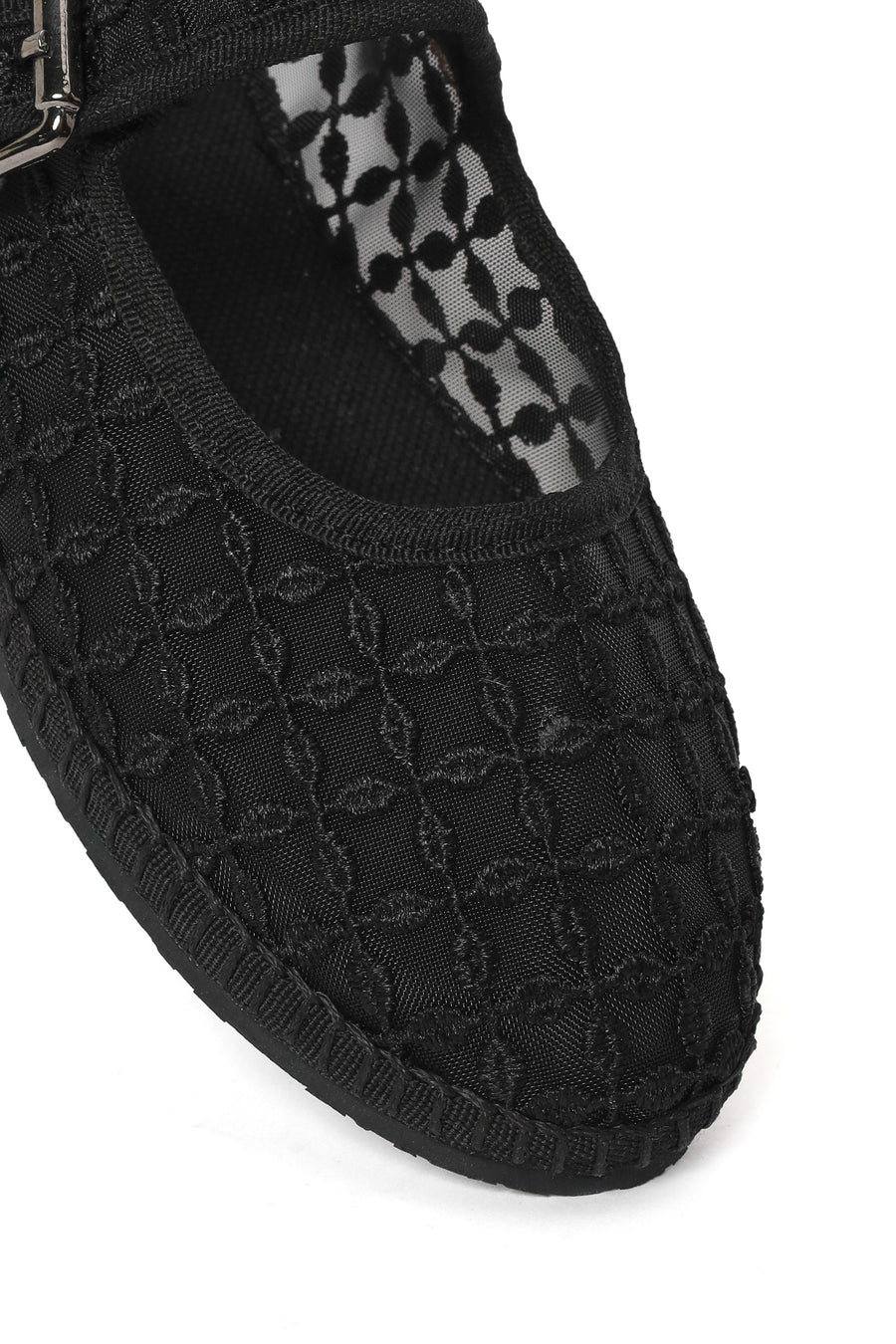 Women's Black Buckle Espadrilles