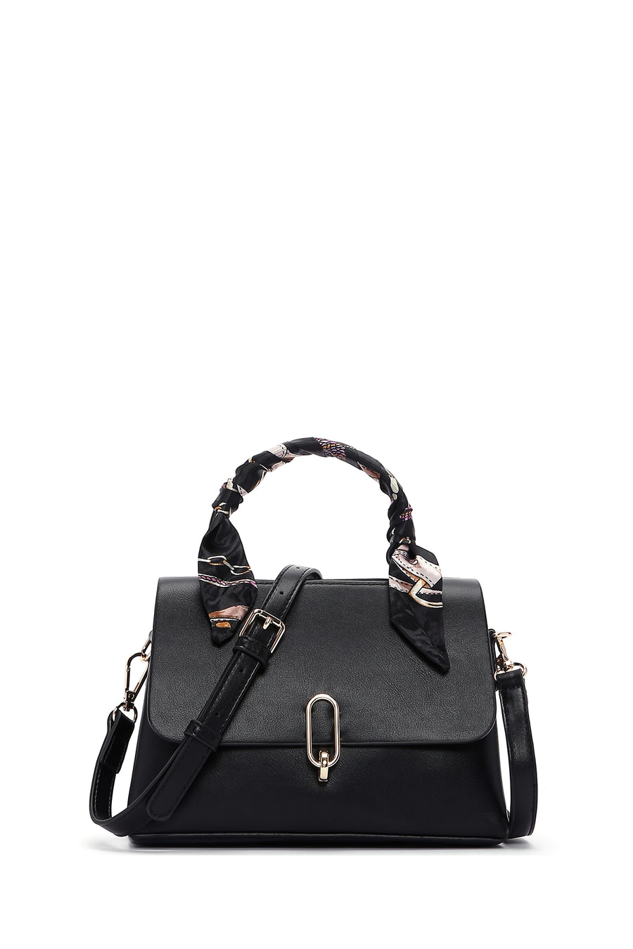 Women's Black Long Strap Handbag with Accessory Detail 25SBD281218 | Derimod