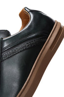 Men's Green Leather Sneaker | Derimod