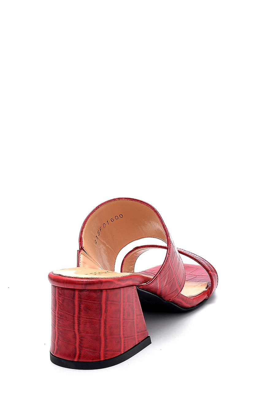 Women's Leather Heeled Slippers