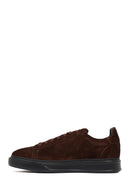 Men's Brown Lace-Up Suede Leather Sneakers | Derimod