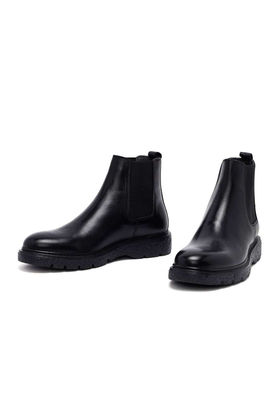 Male Black Leather Chelsea Boots