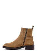 Woman Mink Zippered Suede Leather Boat | Derimod