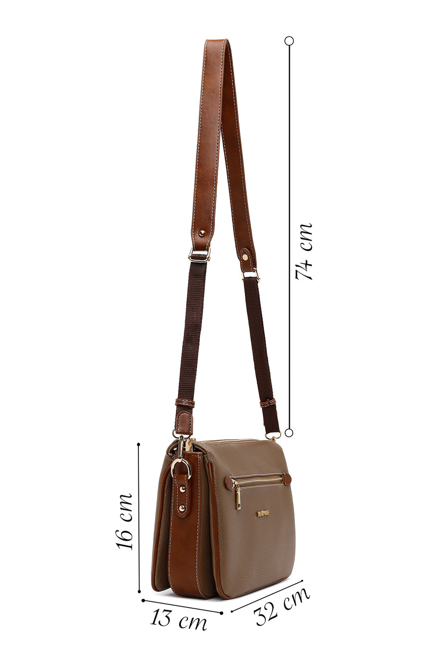 Woman Mink Long-Strap Crossbody Bag