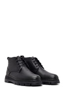 Men's Black Lace-Up Leather Casual Boots | Derimod