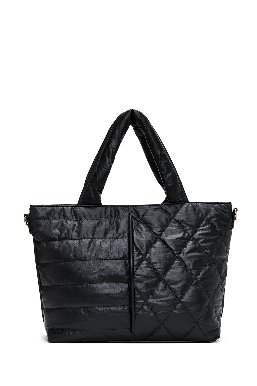 Women's Black Quilted Shoulder Bag