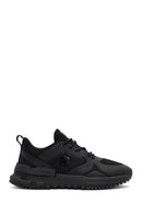 Derimod Zero Men's Black Lace Up Fabric Sneaker | Derimod
