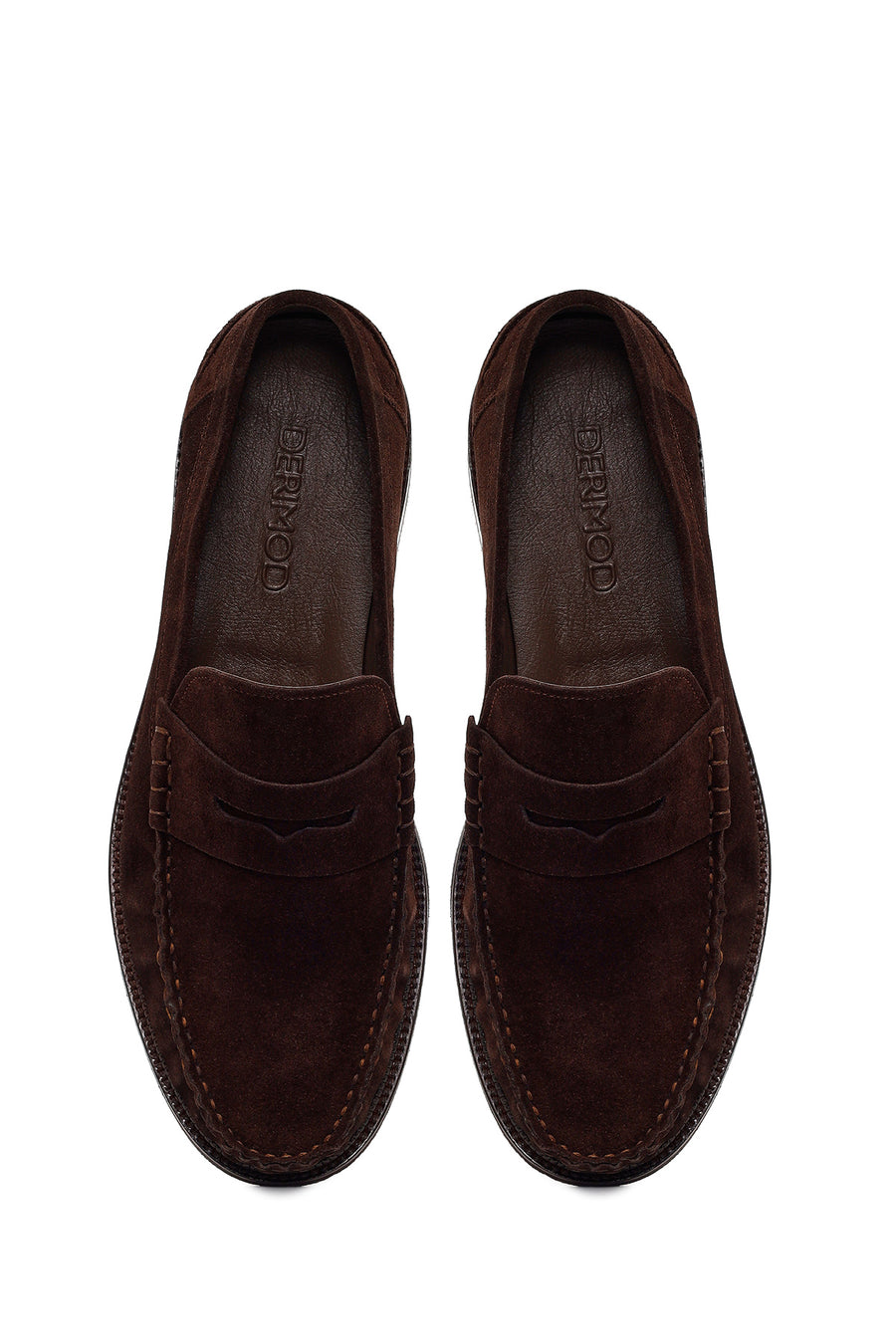 Erkek Kahverengi Süet Deri Casual Loafer