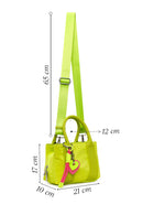 Woman Green Long-Strap Accessory Fabric Shoulder Bag | Derimod