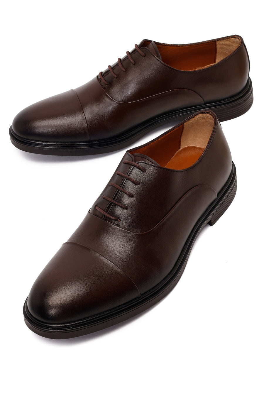 Male Brown Lace-up Leather Casual Shoes