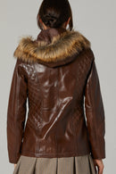 Caroline Women's Leather Jacket | Derimod