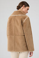 Vald'isere Women Camel Teddy Coat | Derimod