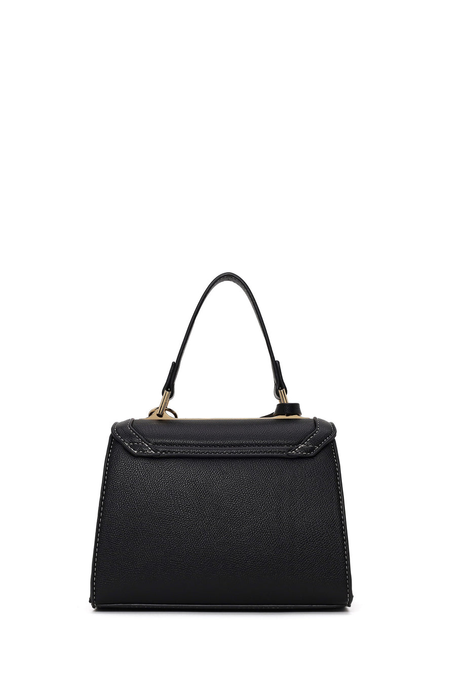 Woman Black Long-Strap Charmed Mini Shoulder Bag