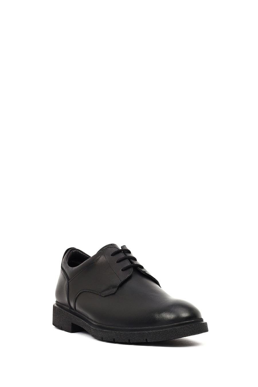 Men's Black Lace-up Leather Casual Shoes