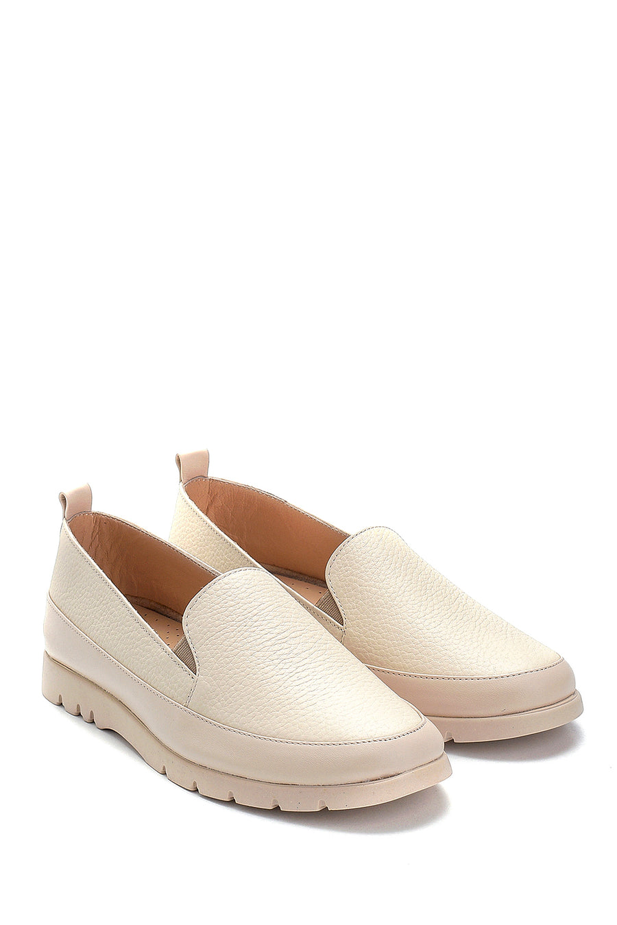 Women's Leather Glitter Detailed Loafer