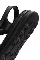 Kadın Siyah Deri Comfort Sandalet | Derimod