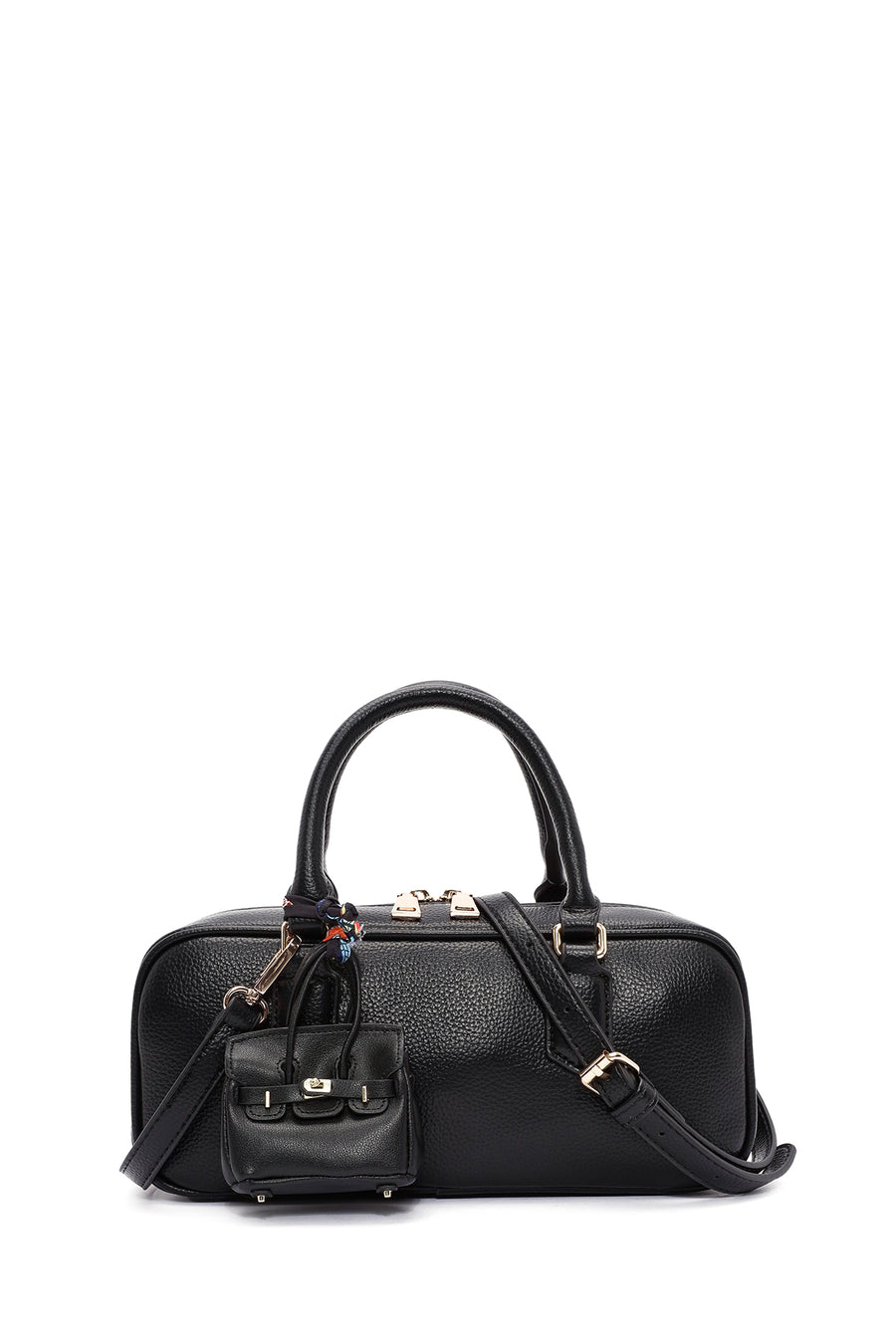 Women's Black Long Strap Handbag with Accessory Detail 24WBD2506FT | Derimod