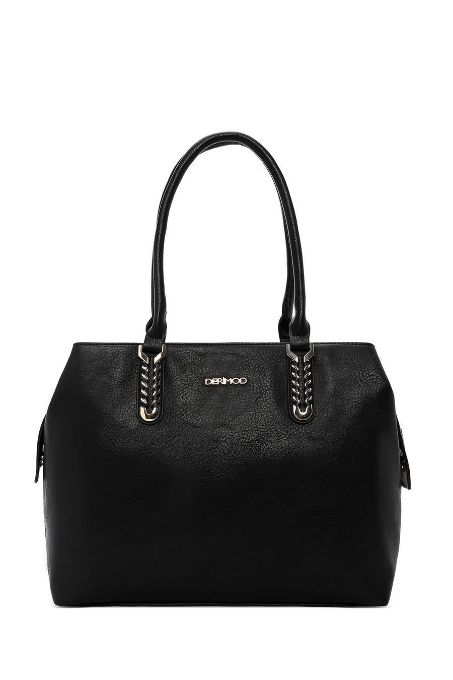 Woman Black Long-Strap Shoulder Bag