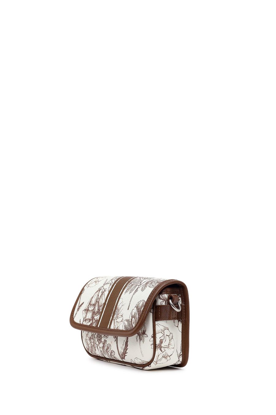 Woman Brown Printed Mini Crossbody Bag