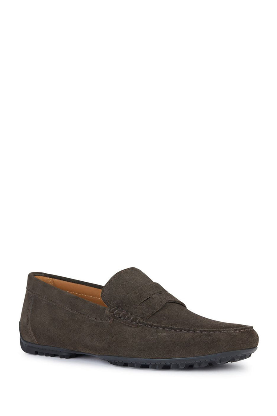 Geox Men's Brown Kosmopolis + Grip Suede Leather Casual Loafer