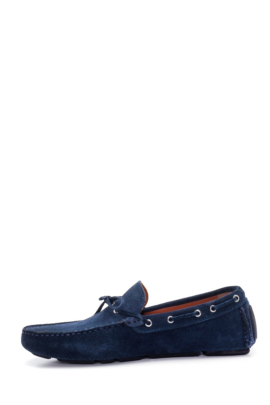 Erkek Lacivert Süet Deri Casual Loafer