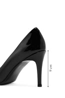 Women's Black High Thin Heel Patent Leather Stiletto | Derimod