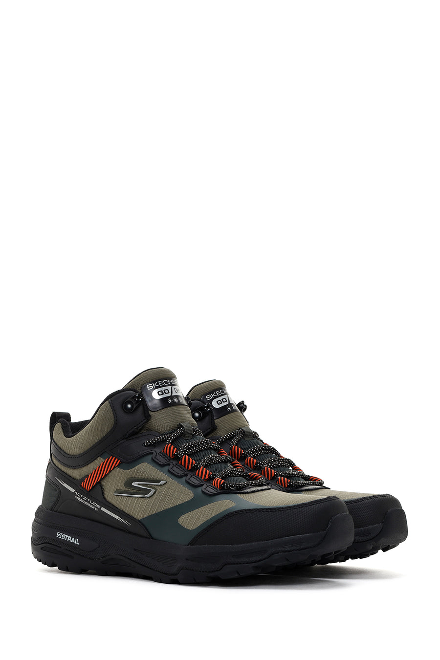 Skechers Men's Khaki Go Run Trail Altitude-Water Thick-Sole Sneaker