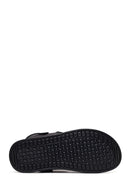 Male Black Nubuck Leather Sandals | Derimod
