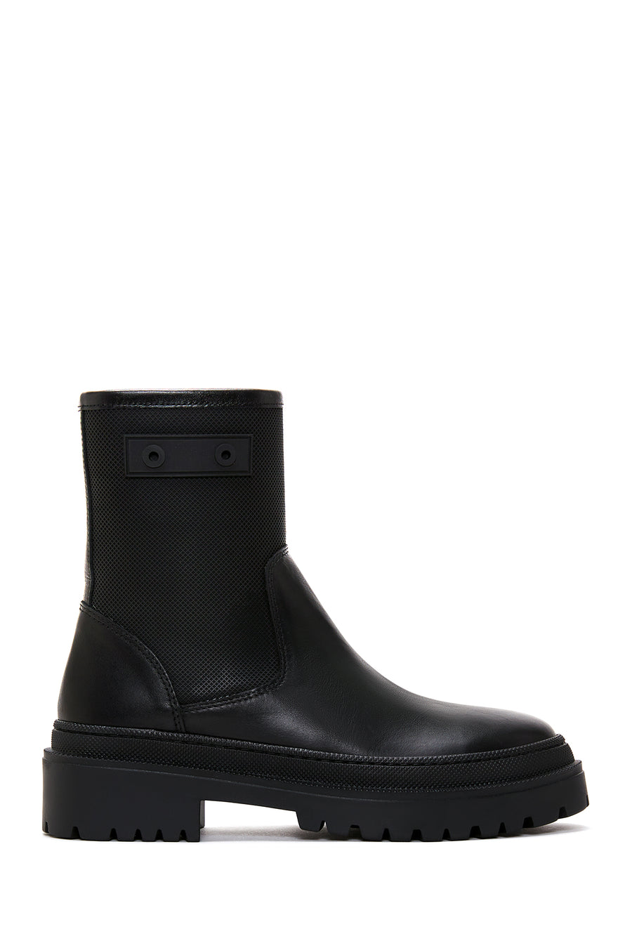 Women's Black Leather Zippered Boots 22WFD133718 | Derimod