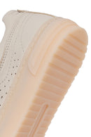 Woman Cream Lace-up Leather Sneaker | Derimod