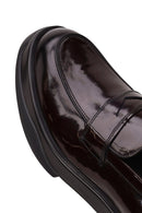 Erkek Bordo Kalın Tabanlı Deri Loafer | Derimod
